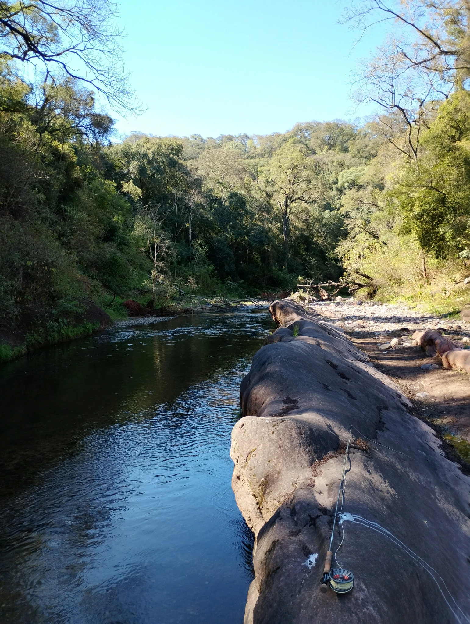 Agua, rocas y vegetación en el recorrido.
