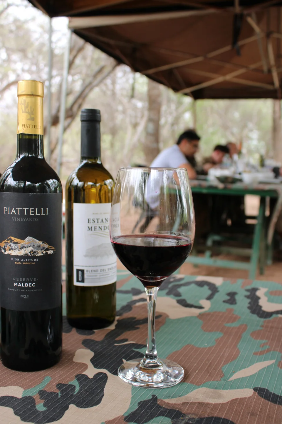 Vino junto a la mesa.