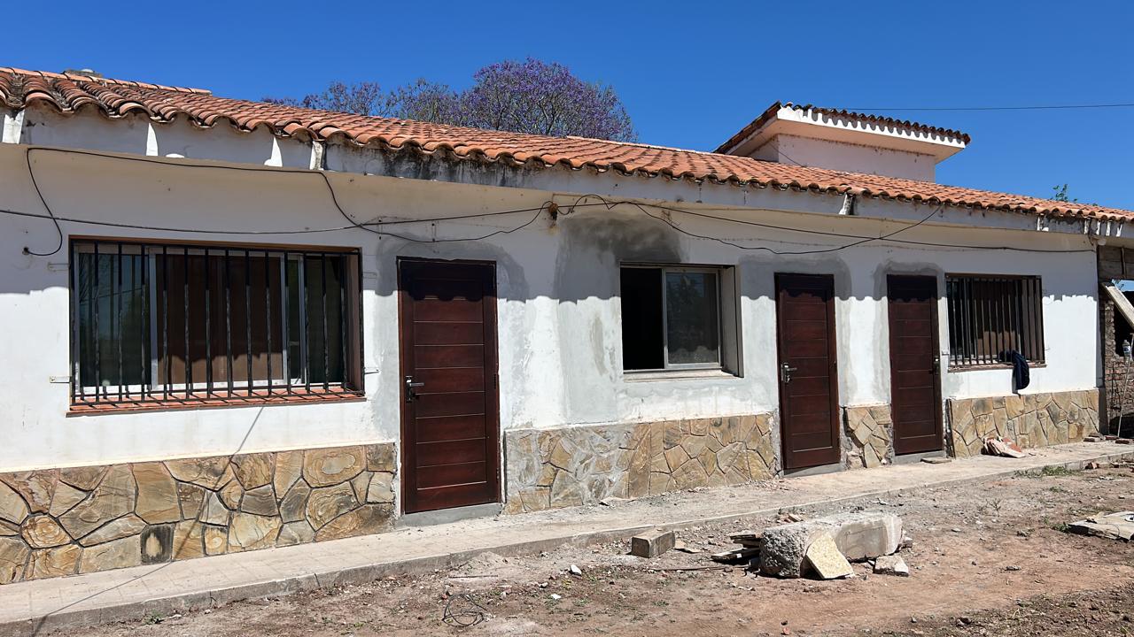 Vista de la fachada durante los trabajos en la galería